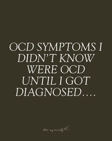 dearmyanxiety Instagram post about OCD