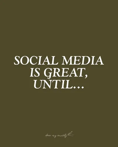 dearmyanxiety Instagram post about Social media comparison