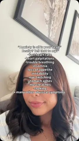 dearmyanxiety Instagram post about Physical symptoms of anxiety