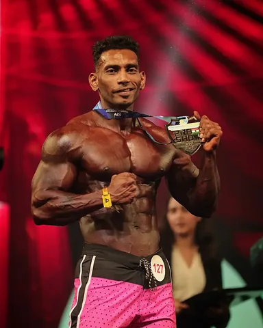 delta_dilip Instagram post about Bodybuilding achievement