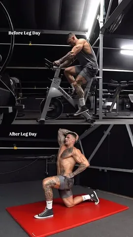 dickersonross Instagram post about Stretching for leg workouts