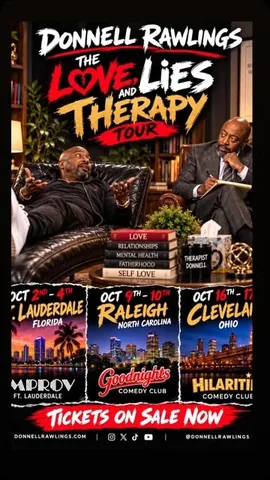 donnellrawlings Instagram post about Comedy tour dates