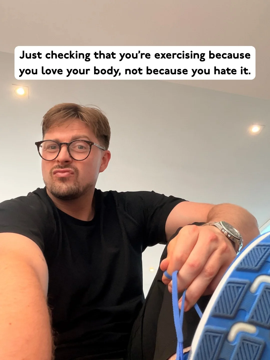 dralexgeorge Instagram post about Workout check in
