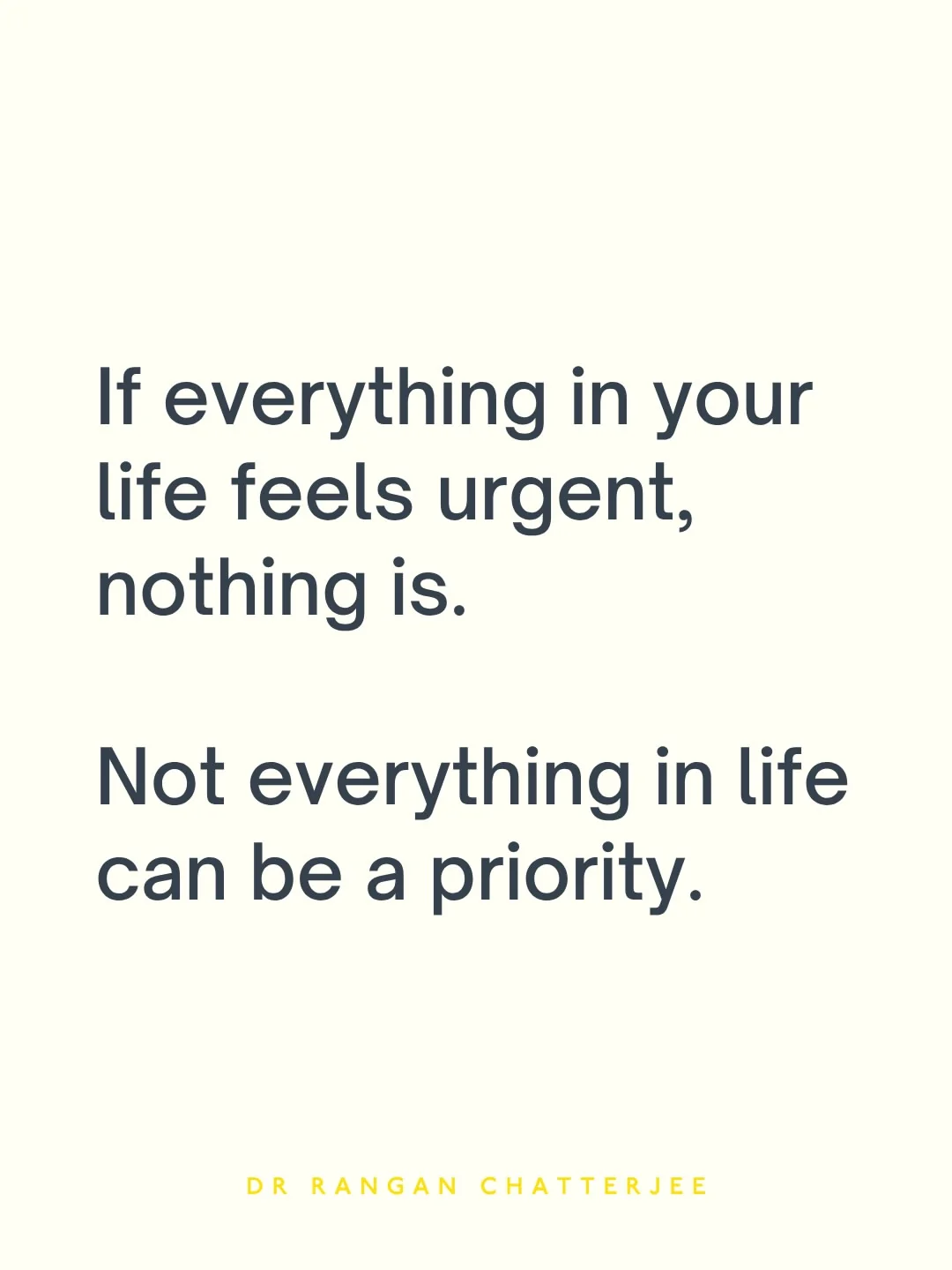 drchatterjee Instagram post about Personal priorities