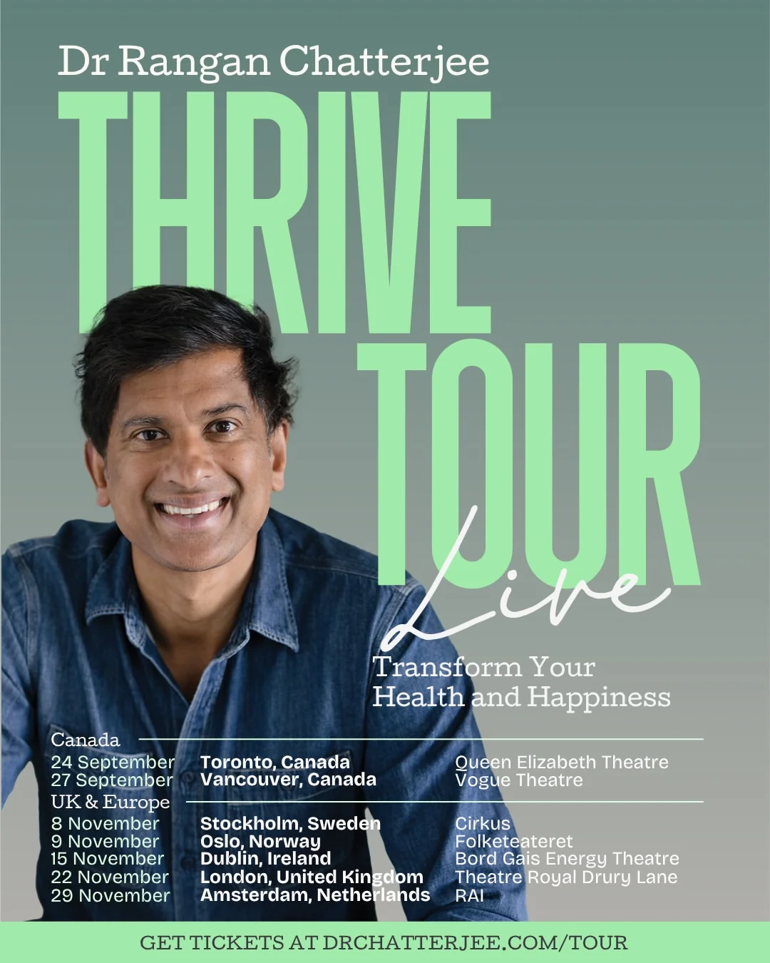 drchatterjee Instagram post about Live tour