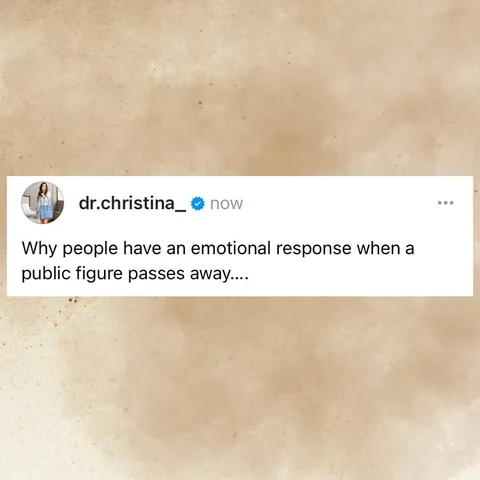 dr.christina_ Instagram post about Grief after public figure loss