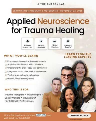 dr.katetruitt Instagram post about Applied Neuroscience for Trauma Healing Certificate