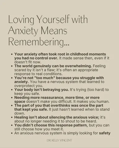 dr.kellyvincent Instagram post about Anxiety validation