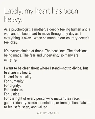 dr.kellyvincent Instagram post about Mental health and social values