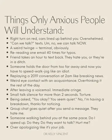 dr.kellyvincent Instagram post about Anxiety and threat response
