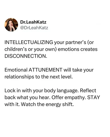 dr.leahkatz Instagram post about Emotional presence