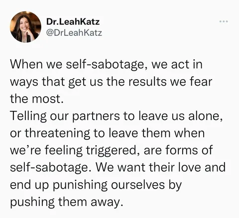 dr.leahkatz Instagram post about Self awareness and healing