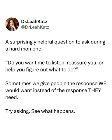 dr.leahkatz Instagram post about Providing effective support