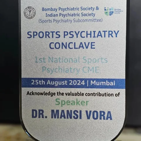 dr.mansivora Instagram post about National Sports Psychiatry Conclave