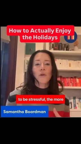 drsamanthaboardman Instagram post about Holiday stress