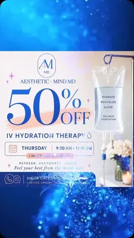 drtolapsychmd Instagram post about IV hydration therapy promotion