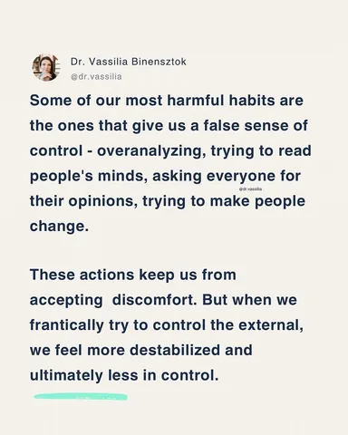 dr.vassilia Instagram post about Anxiety patterns