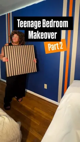 eclectickurves Instagram post about Teenage bedroom renovation