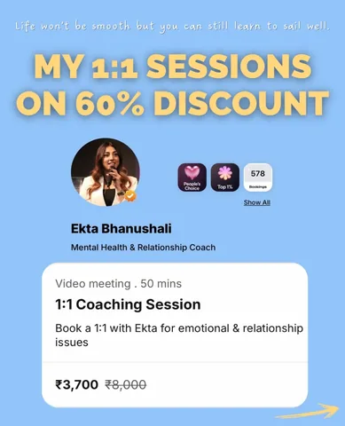 ektadb_speaks Instagram post about Therapy and coaching services