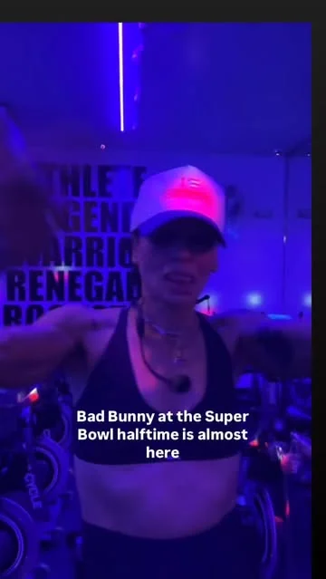 eladycruz_fitness Instagram post about Bad Bunny themed fitness event