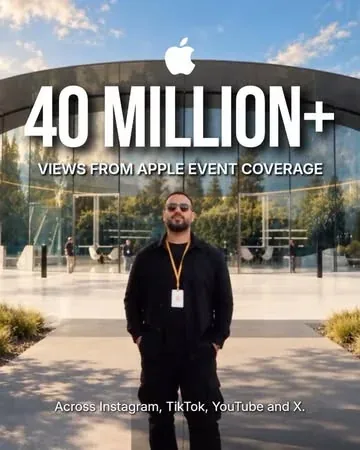 emkwan Instagram post about Apple event coverage