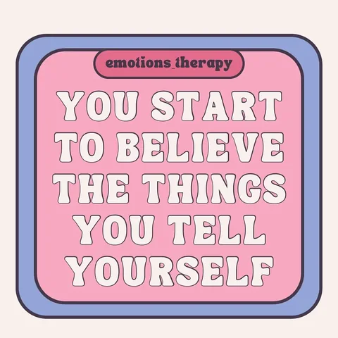 emotions_therapy Instagram post about Positive self talk