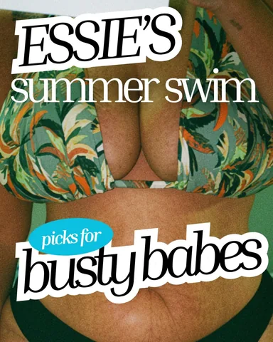 essiegolden Instagram post about Fuller bust swimwear recommendations