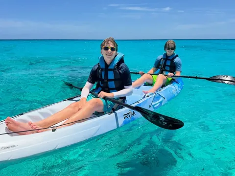 familyfunpack Instagram post about Kayaking in the Bahamas