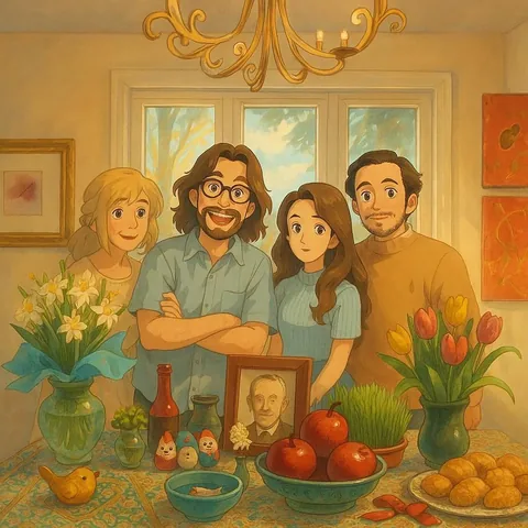 farokh Instagram post about Nowruz and AI art