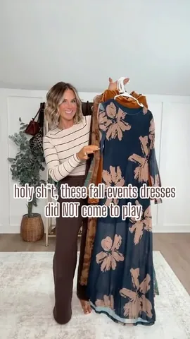 fashionablyhilaryl Instagram post about Fall event dresses