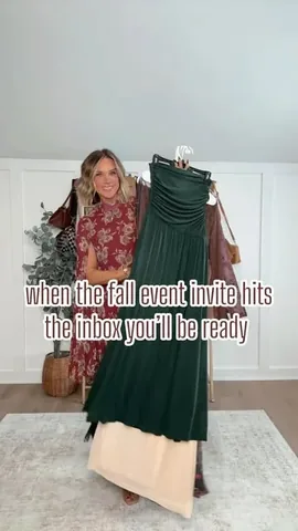 fashionablyhilaryl Instagram post about Fall occasion dresses
