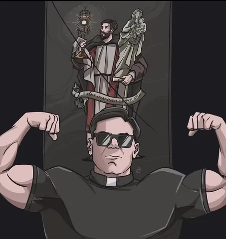 fathercapo Instagram post about St. Hyacinth and fitness