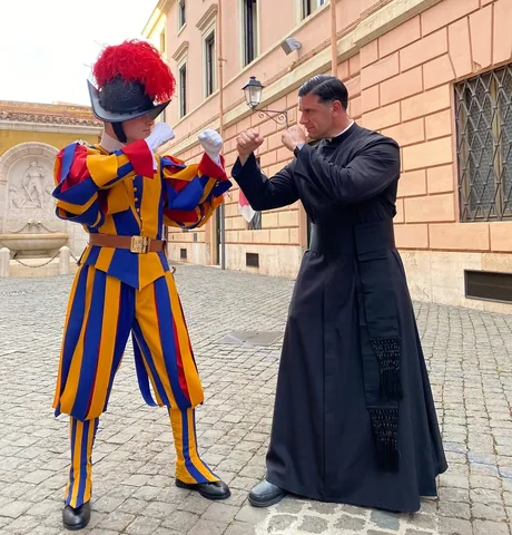 fathercapo Instagram post about Pontifical Swiss Guard service