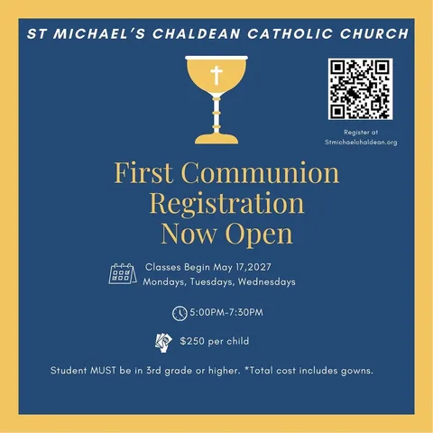 father_simon Instagram post about First Communion registration