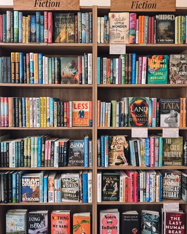 fictionmatters Instagram post about Independent bookstore visit