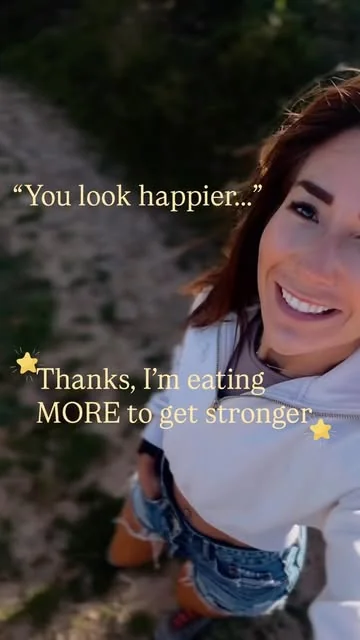 firbankfitness Instagram post about Eating more to support strength