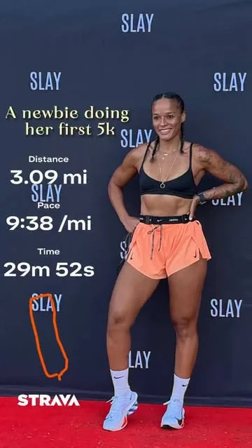 fitgurlmel Instagram post about 5K running experience