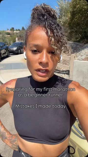 fitgurlmel Instagram post about Marathon preparation