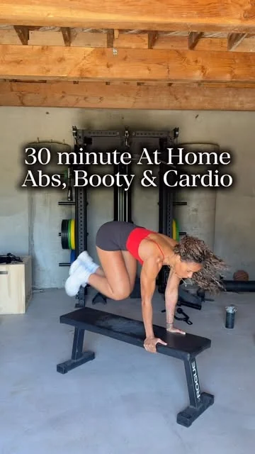 fitgurlmel Instagram post about At home AMRAP workout