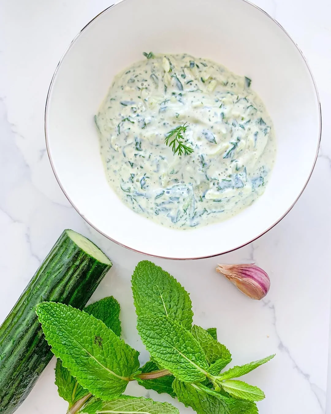 fitnessontoast Instagram post about Tzatziki recipe