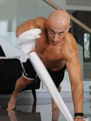 frank_medrano Instagram post about Towel workout