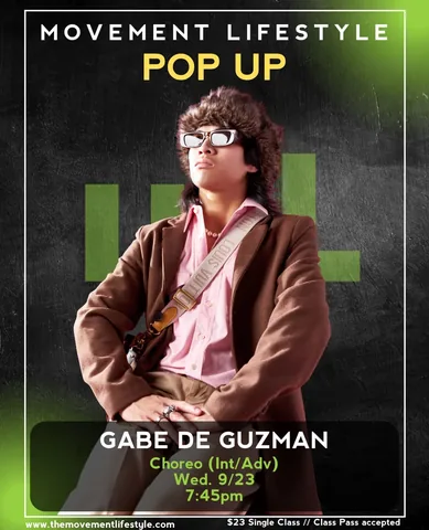 gabedofficial Instagram post about Dance class promotion