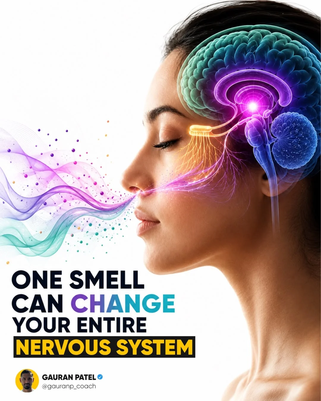 gauranp_coach Instagram post about Smell and the brain