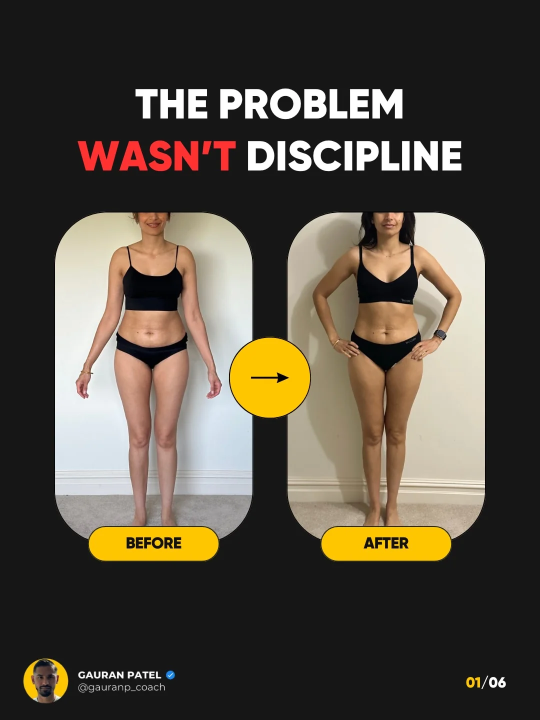 gauranp_coach Instagram post about Women’s health transformation