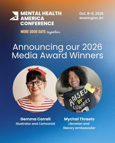 gemmacorrell Instagram post about Mental health media award