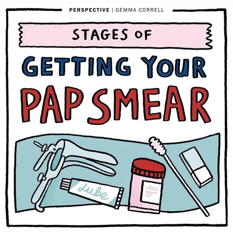 gemmacorrell Instagram post about Pap smear experience