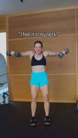 getmomstrong Instagram post about Neck tension during exercise