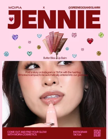 greeneggsandglamm Instagram post about Beauty event promotion