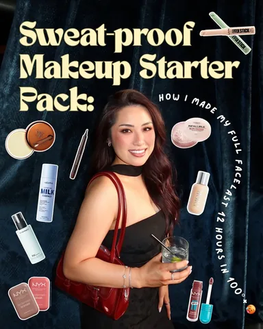 greeneggsandglamm Instagram post about Sweat proof makeup