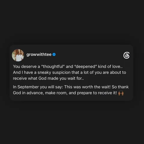 growwithtee Instagram post about Emotional encouragement